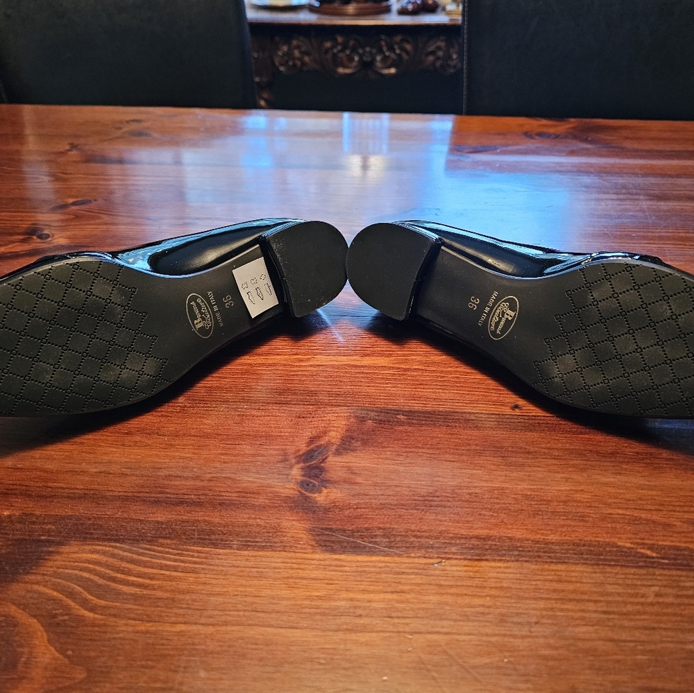 Brand New In Box Womens Black Patent Leather Loafers‎ From Browns Couture. - Picture 5 of 9